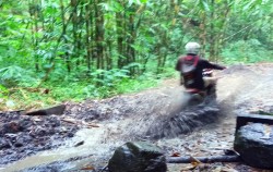 Motocross from back,Bali Dirt Bike,West Rubber Forest and Beach Dirt Bike