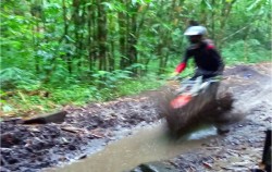 Motocross from front,Bali Dirt Bike,West Rubber Forest and Beach Dirt Bike