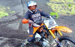 Batur Volcano Dirt Bike, Batur Black Lava Tracks