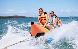 Water Sports and Elephant Ride, Bali 2 Combined Tours, Banana boat ride