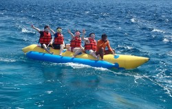 Banana boat activity,Bali 2 Combined Tours,Water Sports and Spa Package