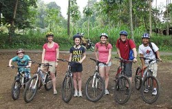 Cycling with family,Bali 3 Combined Tours,Cycling, ATV Ride & Spa Package