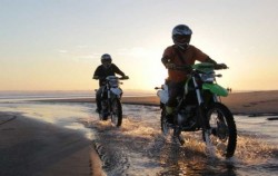 Dirt bike on the beach