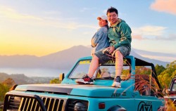 Mount Batur Jeep,Bali Trekking,Mt. Batur Jeep Sunrise and Black Lava
