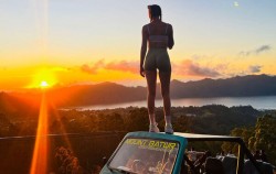 Mount Batur Jeep,Bali Trekking,Mount Batur Jeep Sunrise, Black Lava, and Hot Spring