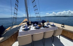 Dining Area,Komodo Boats Charter,Private Trip by Raffles Cruise Luxury Phinisi
