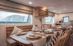 Sea Familia Dining Area,Komodo Boats Charter,Komodo Private Trip by Sea Familia Luxury Phinisi