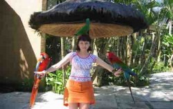 Bali Bird Park, Girl And Birds