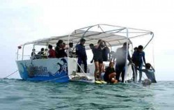 Seawalker pontoon,Bali Submarine,Sea Walker Adventure