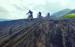 Batur Volcano Dirt Bike, Beauty of Batur Black Lava