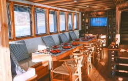 Indoor Dining Area,Komodo Open Trips,Komodo 3D2N by Elbark Luxury Phinisi