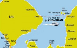 Mapp of Transfer,Gili Islands Transfer,Kuda Hitam Express