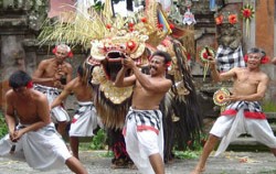 Segmen of 'Ngurek',Balinese Show,Barong and Keris Dance