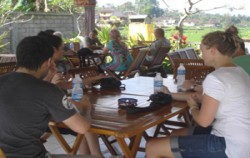 Dinner with Rice Field View,Bali Cycling,Bali Emerald Cycling Tour