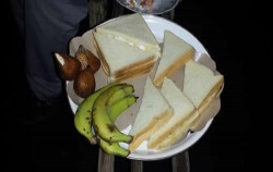 Snack serving at the mountain,Bali 2 Combined Tours,Trekking & Elephant Riding
