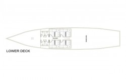 Lower Deck Plan,Komodo Boats Charter,Zada Ulla Deluxe Phinisi Charter